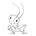 Dibujo para colorear Dibujo De Cri Cri Pepegrillo Para Pintar Y Colorear A Pepe Grillo Cricri