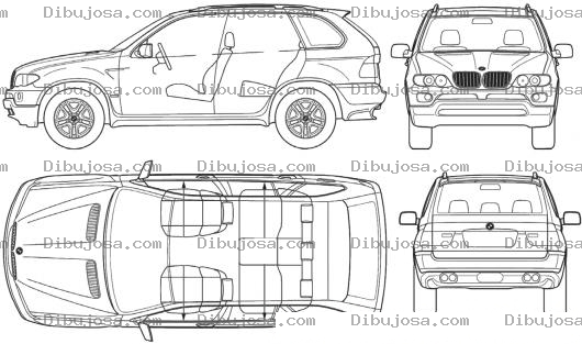 Dibujo para colorear Dibujo De Bmw X5 2004 Para Pintar Y Colorear Dibujos De Autos