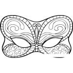 Dibujo para colorear Antifaz Para Imprimir Recortar Y Colorear