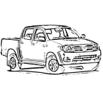 Dibujo para colorear Dibujo De Toyota Hilux Para Pintar Y Colorear Pickup Hilux4x4
