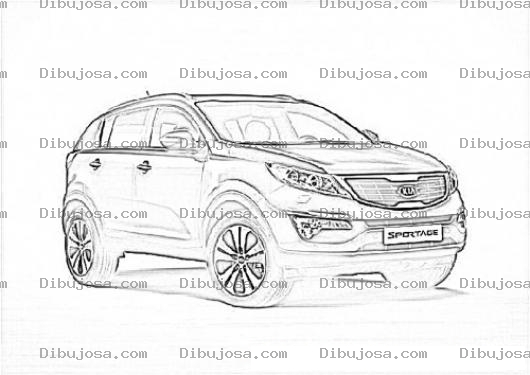 Dibujo para colorear Dibujo De Kia Sportage 2012 Para Pintar Y Colorear Kia Suv