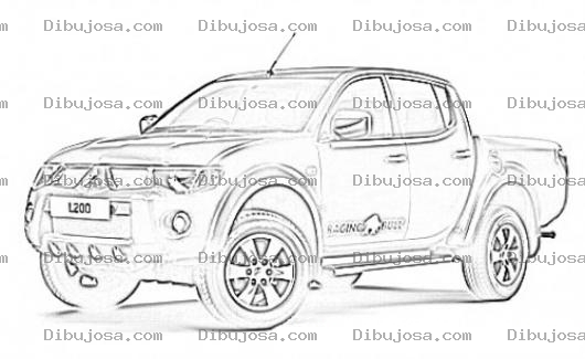 Dibujo para colorear Dibujo De Pickup Mitsubishi L200 2012 Para Pintar Y Colorear Pickup Gallogallina