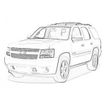 Dibujo para colorear Dibujo De Chevrolet Tahoe 2012 Para Pintar Y Colorear