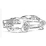 Dibujo para colorear Dibujo Del Shelby Mustang Gt500 ELEONOR De 60 Segundos Para Pintar Y Colorear Carro De Nicolas Cage