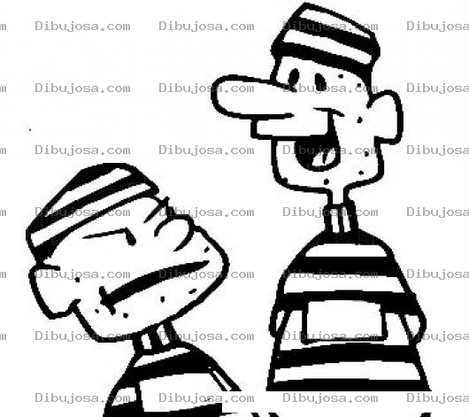 Dibujo para colorear Dibujo De Prisioneros Para Pintar Y Colorear Presos En La Carcel Dibujos De Prisiones