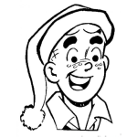 Dibujo para colorear Dibujo De Archibald Con Gorro De Santaclos Para Pintar Y Colorear