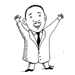Dibujo para colorear Yo Tengo Un Sueno Dibujo De Martin Lutero Para Pintar Y Colorear A Martinlutherking