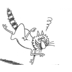 Dibujo para colorear Colorear Gato Cayendo Para Pintar Y Colorear Gato Bolo