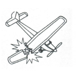 Dibujo para colorear Dibujo De Avion De Juguete Con Ala Quebrada Para Pintar Y Colorear Avioneta Estropeada