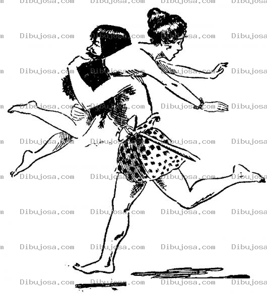 Dibujo para colorear Dibujo De Hombre Robandose A Una Mujer Para Pintar Y Colorear