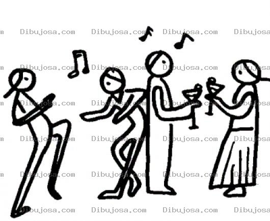 Dibujo para colorear Dibujo De Fiesta Para Pintar Y Colorear