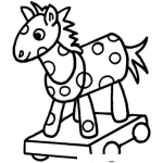 Dibujo para colorear Caballito De Troya De Juguete Para Pintar Y Colorear