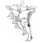 Dibujo para colorear Dibujo De Hombre En Las Manos De DIOS Para Pintar Y Colorear