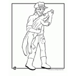 Dibujo para colorear Dibujo De Cazador De Cocodrilos Para Pintar Y Colorear