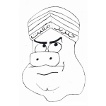 Dibujo para colorear Dibujo De Jeque Arabe Para Pintar Y Colorear