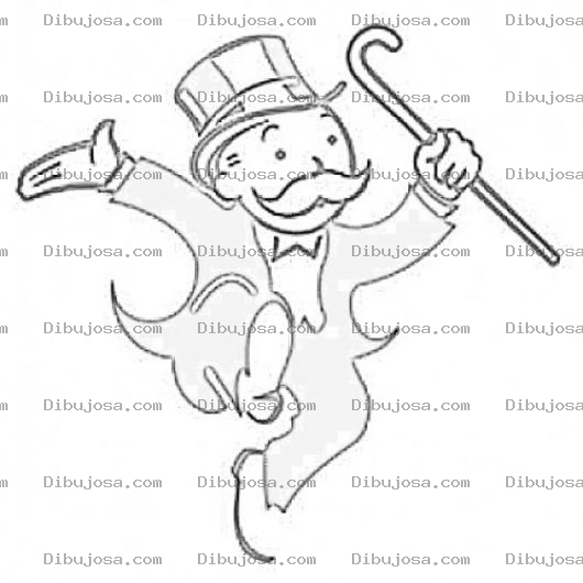 Dibujo para colorear Dibujo Del Hombre Rico De Monopoly Para Pintar Y Colorear