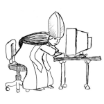Dibujo para colorear Dibujo De Sacerdote Catolico En Internet Para Pintar Y Colorear