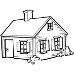 Dibujo para colorear Pintar Casita