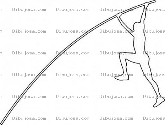 Dibujo para colorear Dibujo De Salto Con Garrocha Para Pintar Y Colorear