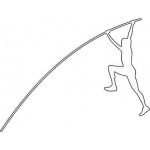 Dibujo para colorear Dibujo De Salto Con Garrocha Para Pintar Y Colorear