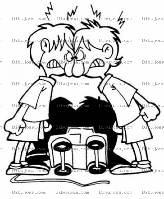 Dibujo para colorear Dibujo De Hombres A Punto De Pelear Para Pintar Y Colorear