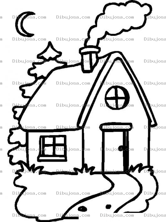 Dibujo para colorear Colorear casa chiquita