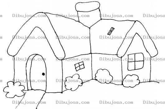 Dibujo para colorear Pintar Casa en forma de ele