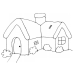 Dibujo para colorear Pintar Casa en forma de ele