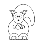 Dibujo para colorear Ardillita Para Pintar Y Colorear