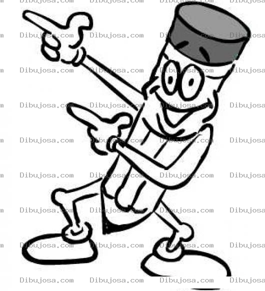 Dibujo para colorear Dibujo De Lapiz Con Patas Para Pintar Y Colorear