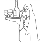 Dibujo para colorear Dibujo De Pinguino Mesero Para Pintar Y Colorear