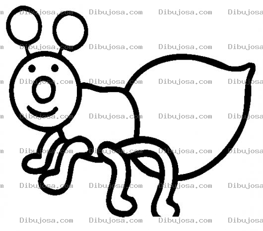 Dibujo para colorear Dibujo De Hormiguita Para Pintar Y Colorear