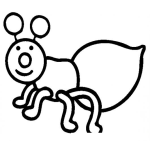 Dibujo para colorear Dibujo De Hormiguita Para Pintar Y Colorear