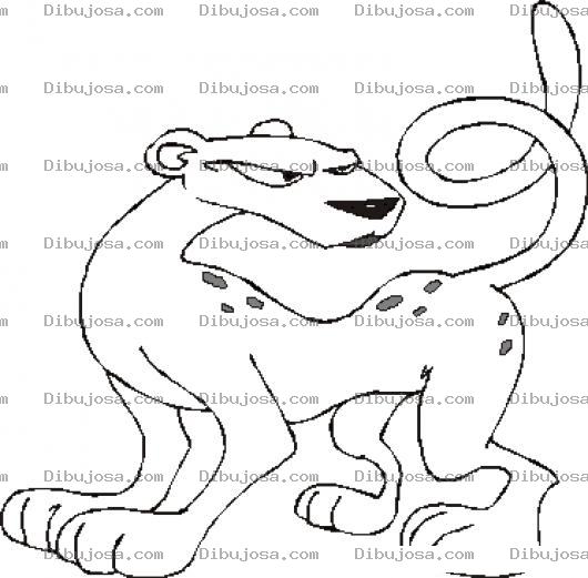 Dibujo para colorear Dibujo De Pantera Enojada Para Pintar Y Colorear