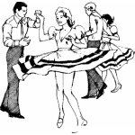Dibujo para colorear Dibujo De Parejas Bailando Para Pintar Y Colorear
