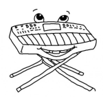Dibujo para colorear Dibujo De Piano Para Pintar Y Colorear