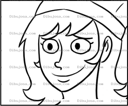 Dibujo para colorear Dibujo De Chica De Santa Claus Para Pintar Y Colorear