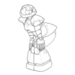 Dibujo para colorear Dibujo De Chica Robot Para Pintar Y Colorear