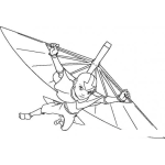 Dibujo para colorear Dibujo De Maestro Del Aire Volando En Parapente Para Pintar Y Colorear Maestrodelaire