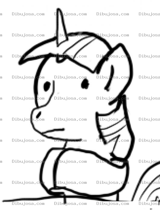 Dibujo para colorear Dibujo De Unicornio Bebe Para Pintar Y Colorear