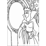 Dibujo para colorear Malefica de blanca nieves
