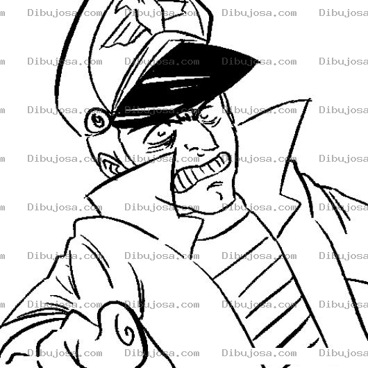 Dibujo para colorear Dibujo De Capitan Enojado Para Pintar Y Colorear