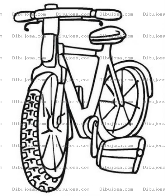 Dibujo para colorear Dibujo De Bicicleta De Nino Para Pintar Y Colorear
