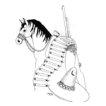 Dibujo para colorear caballo mexicano para colorear