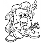 Dibujo para colorear Dibujo Del Senor Cara De Papa Con Traje De Elvis Para Pintar Y Colorear A Elvispretley Cara De Papa