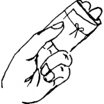 Dibujo para colorear Dibujo De Nota Para Recordar Amarrada En Dos Dedos