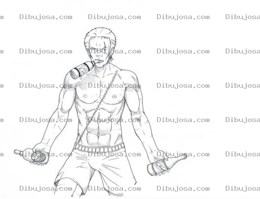 Dibujo para colorear Dibujo De Hombre Con 3 Botellas Para Pintar Y Colorear