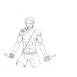 Dibujo para colorear Dibujo De Hombre Con 3 Botellas Para Pintar Y Colorear