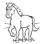 Dibujo para colorear caballo para colorear