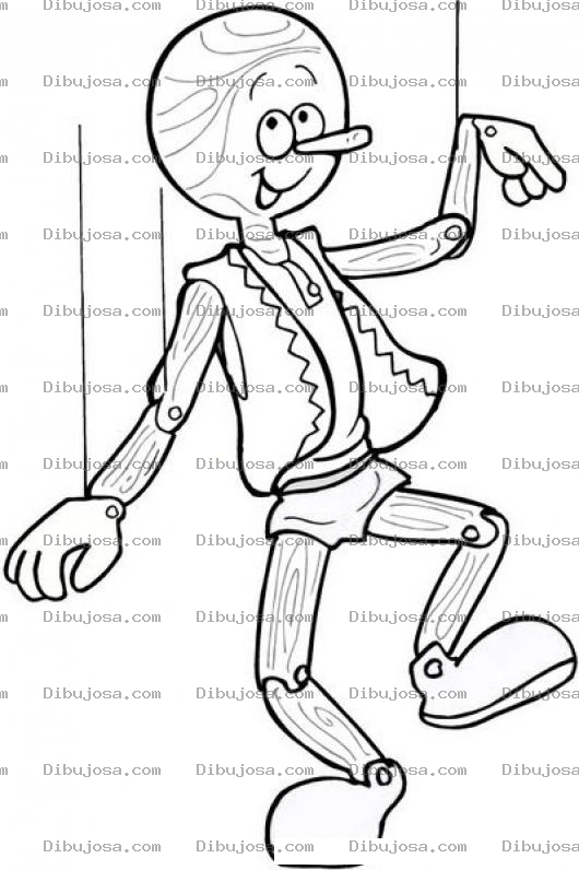 Dibujo para colorear Dibujo De Titere De Madera Para Pintar Y Colorear